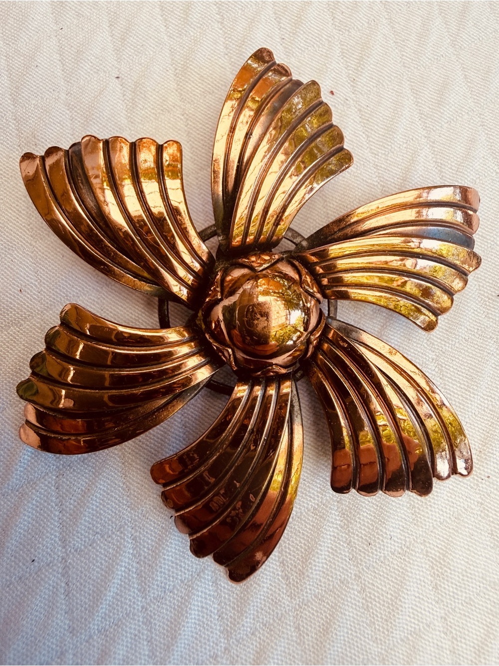 Copper-Tone Floral Brooch - Women's Jewelry Brooch